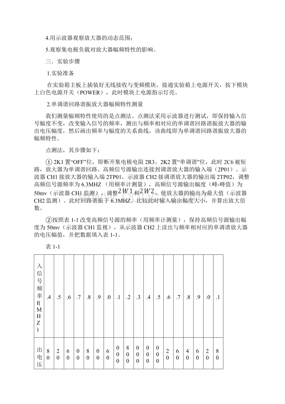 一小信号调谐放大器基本工作原理Word格式文档下载.docx_第2页