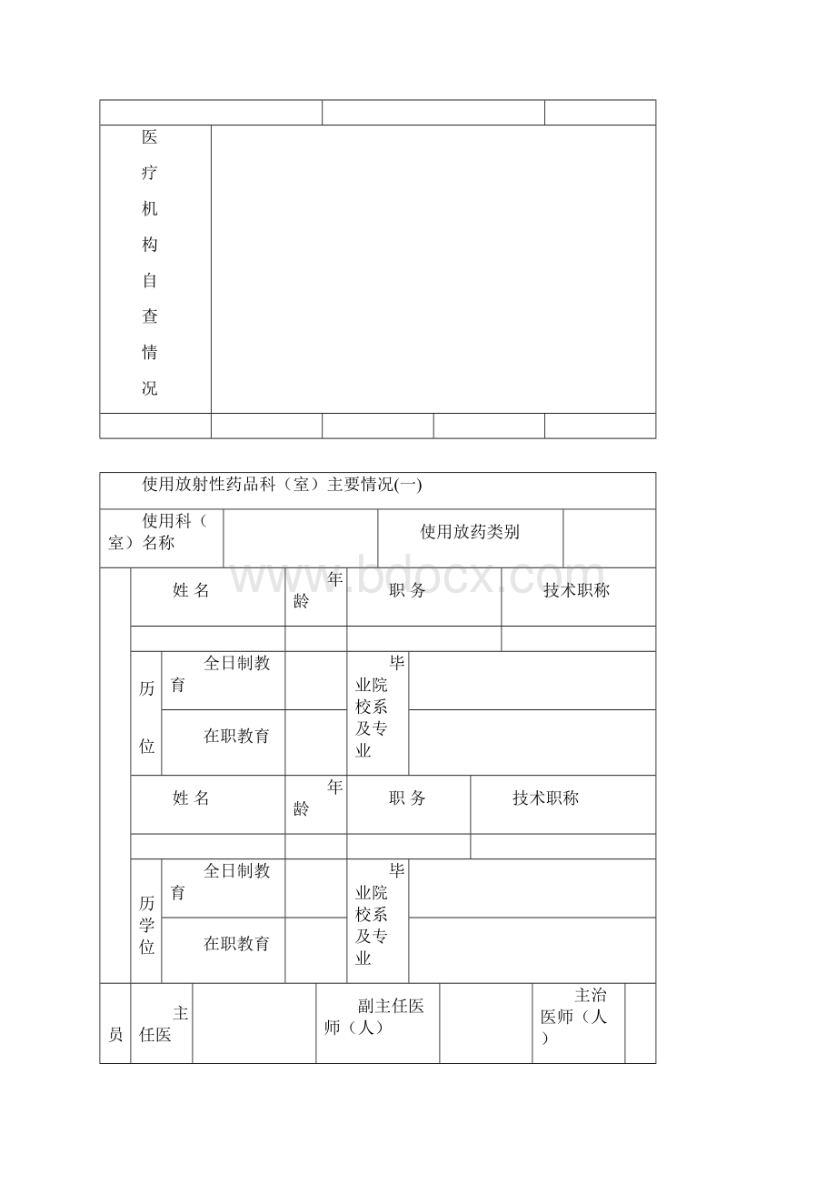 放射性药品使用许可证申请表模板Word下载.docx_第2页