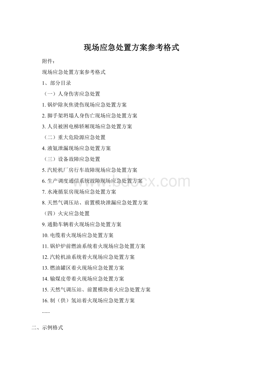 现场应急处置方案参考格式Word格式文档下载.docx_第1页