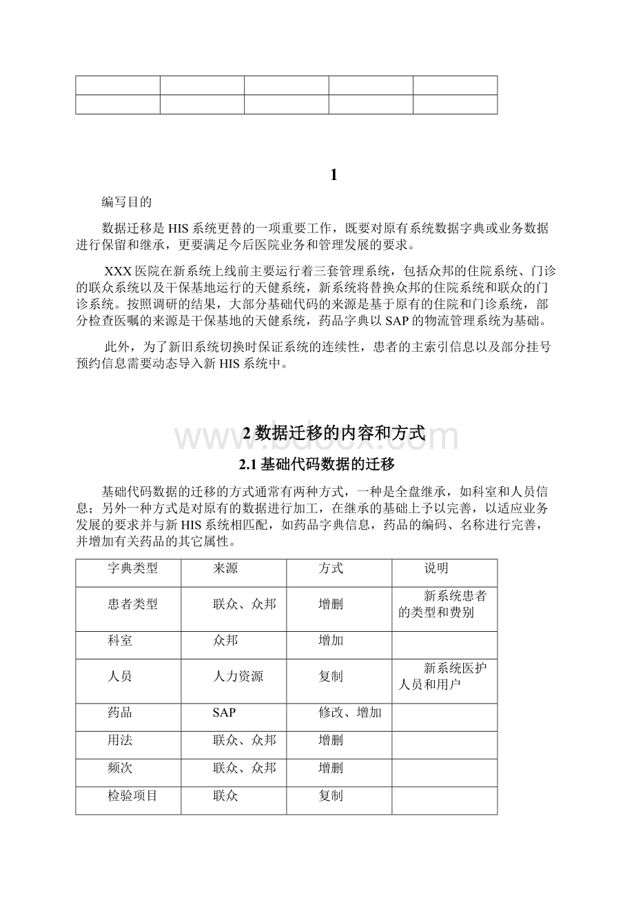 01 XXX医院信息化项目数据迁移方案.docx_第3页