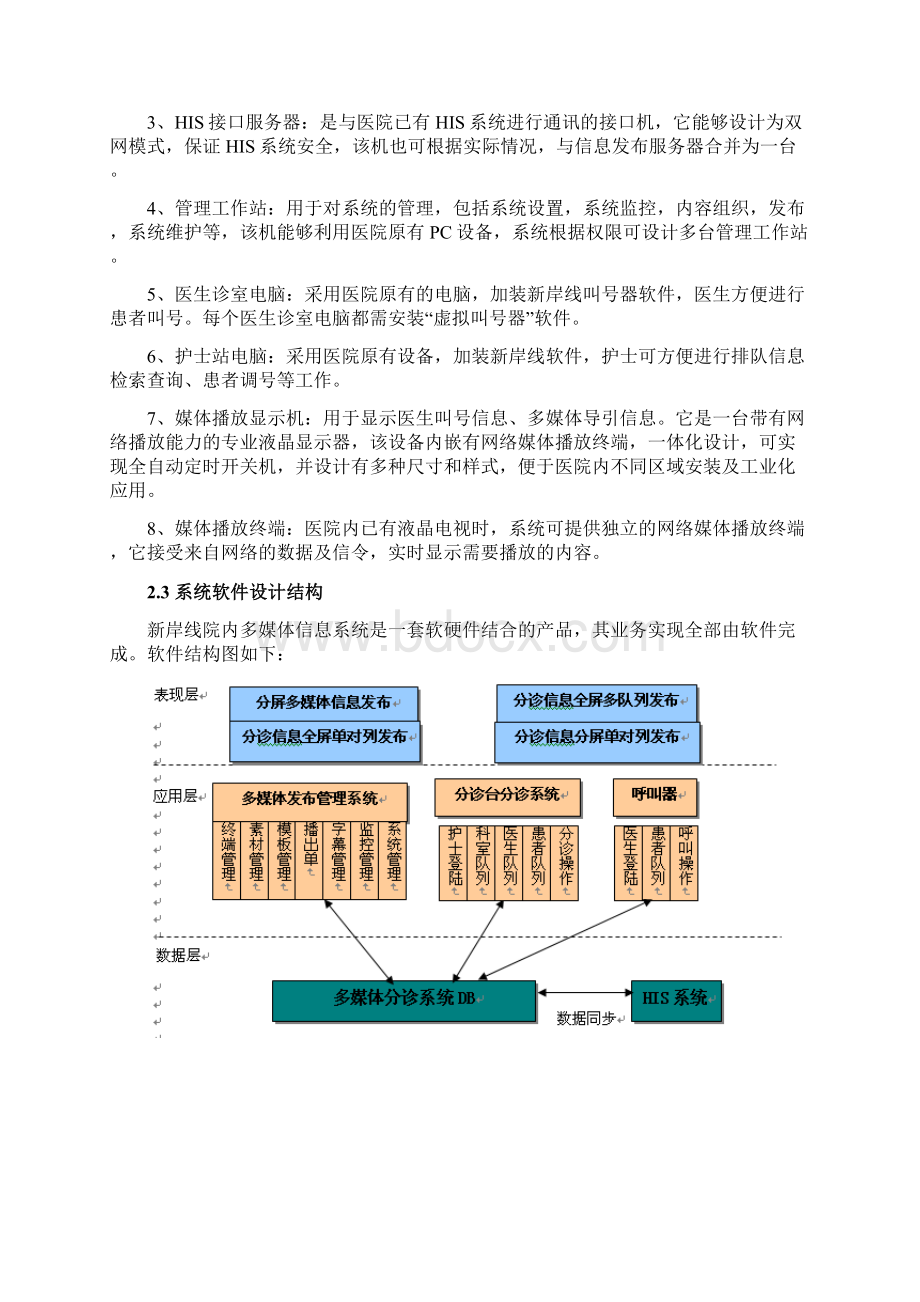 医院多媒体信息系统解决方案Word文档格式.docx_第3页