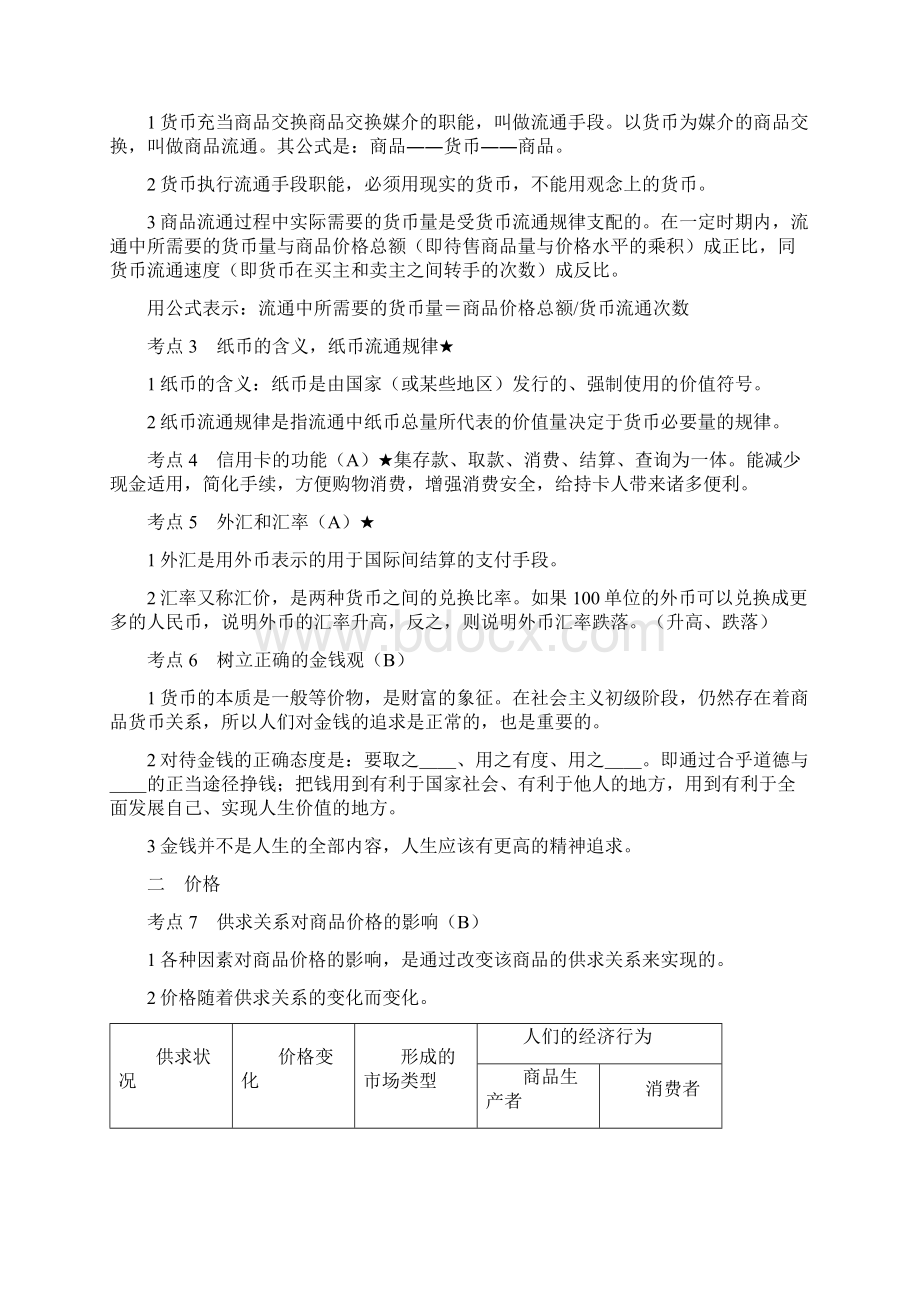 江苏政治学业水平测试必背要点必修.docx_第2页