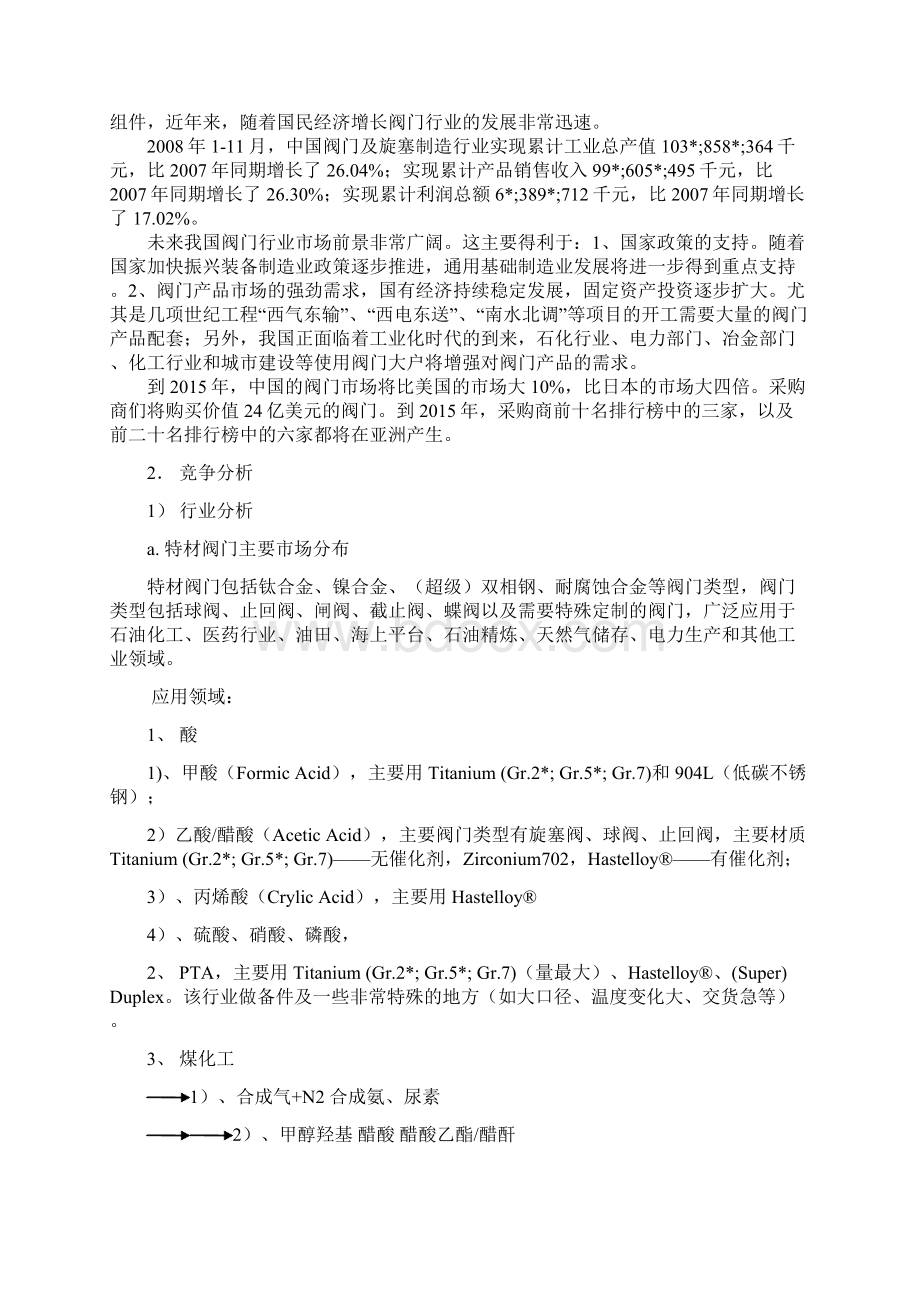 STF阀门企业生产及市场推广营销项目商业计划书定稿范本.docx_第2页