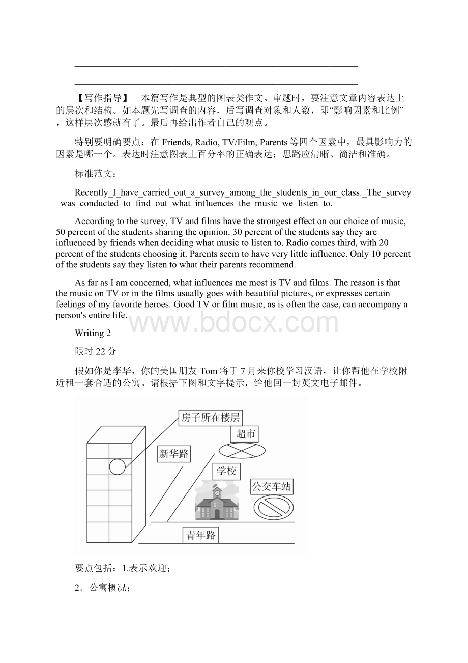 高考英语一轮复习 考点通关练 专题五 书面表达 考点二十八 图表类.docx_第2页