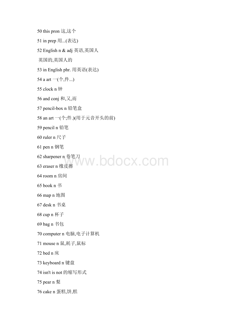 初中英语单词表人教版Word下载.docx_第3页