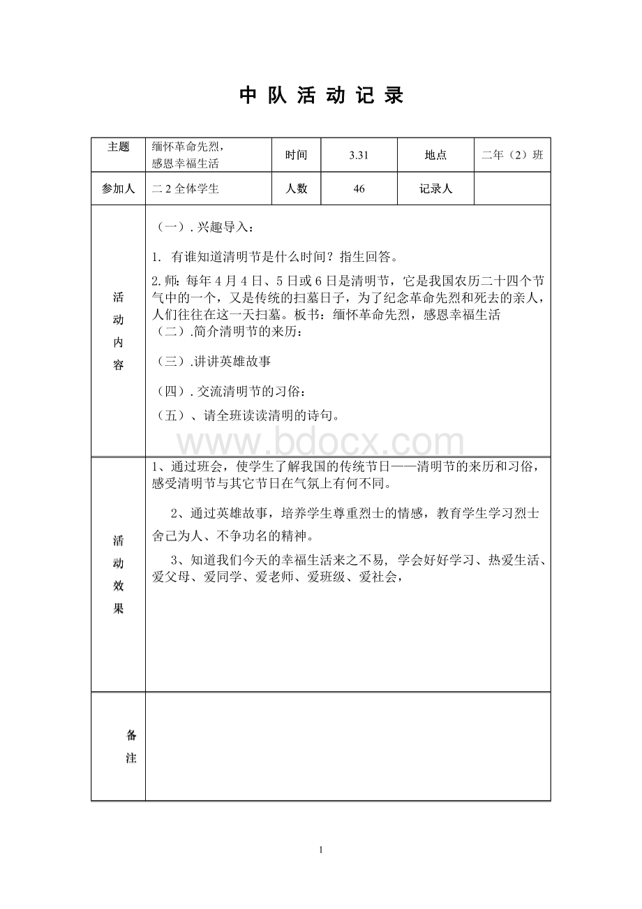 少先队中队活动记录表Word文件下载.doc_第1页