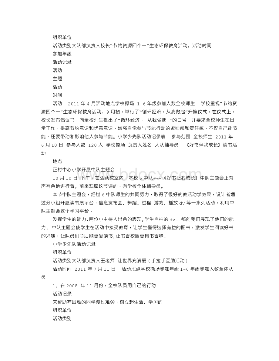 小学少先队活动总结文档格式.doc_第1页