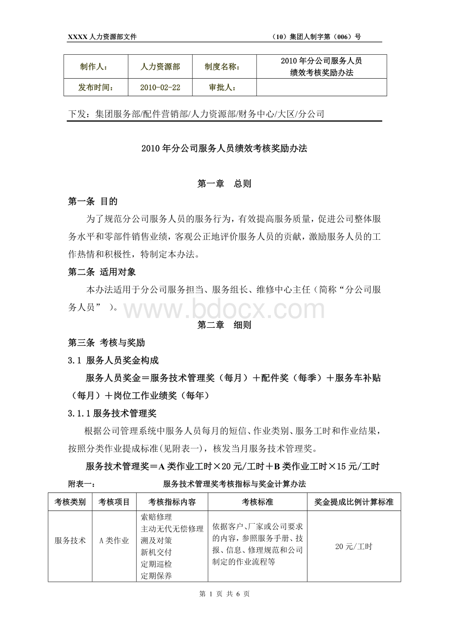 服务工程师绩效考核奖励办法Word文件下载.doc_第1页