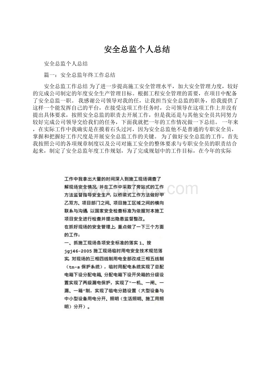 安全总监个人总结.docx