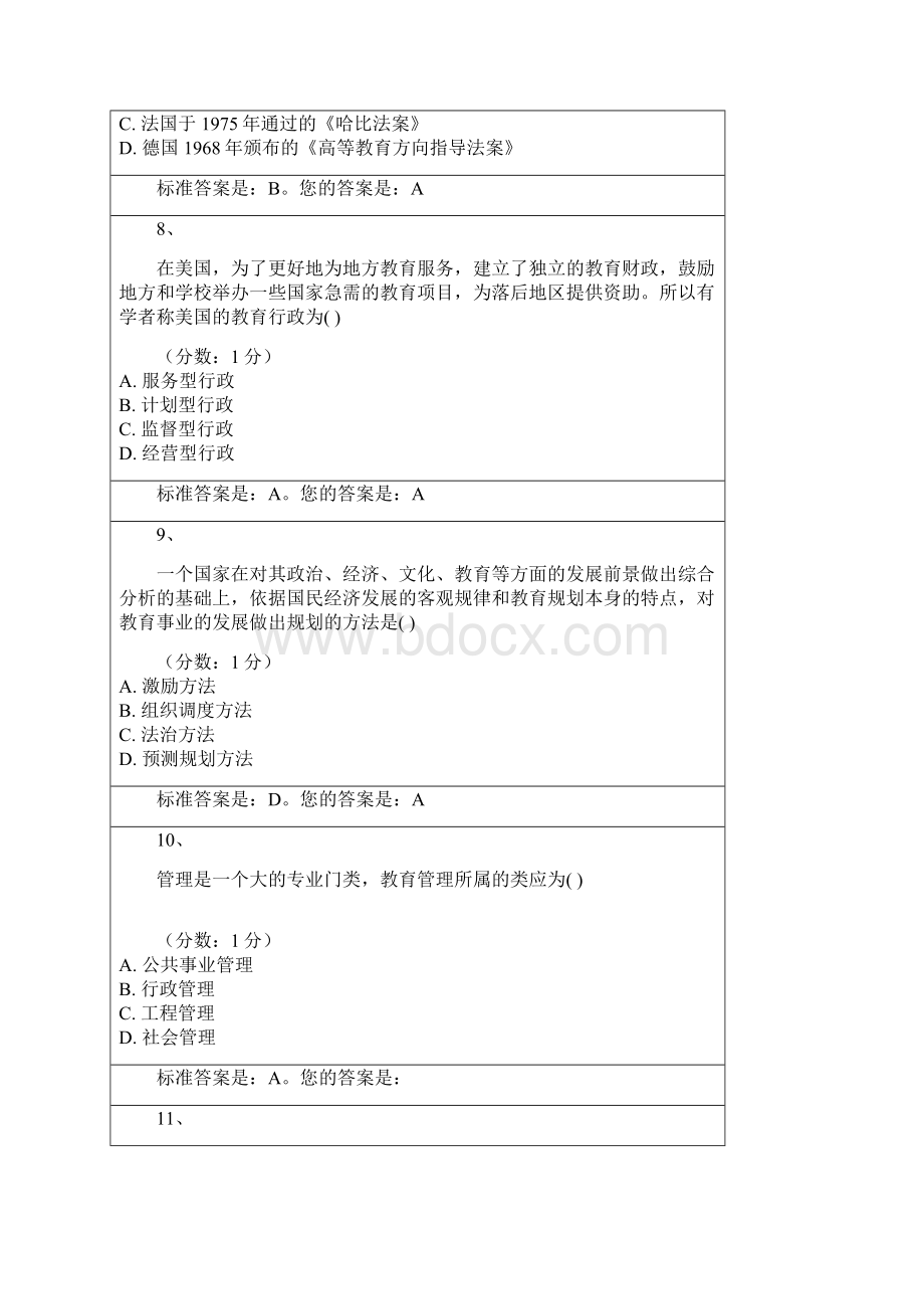 教育管理原理选择题库Word文档格式.docx_第3页