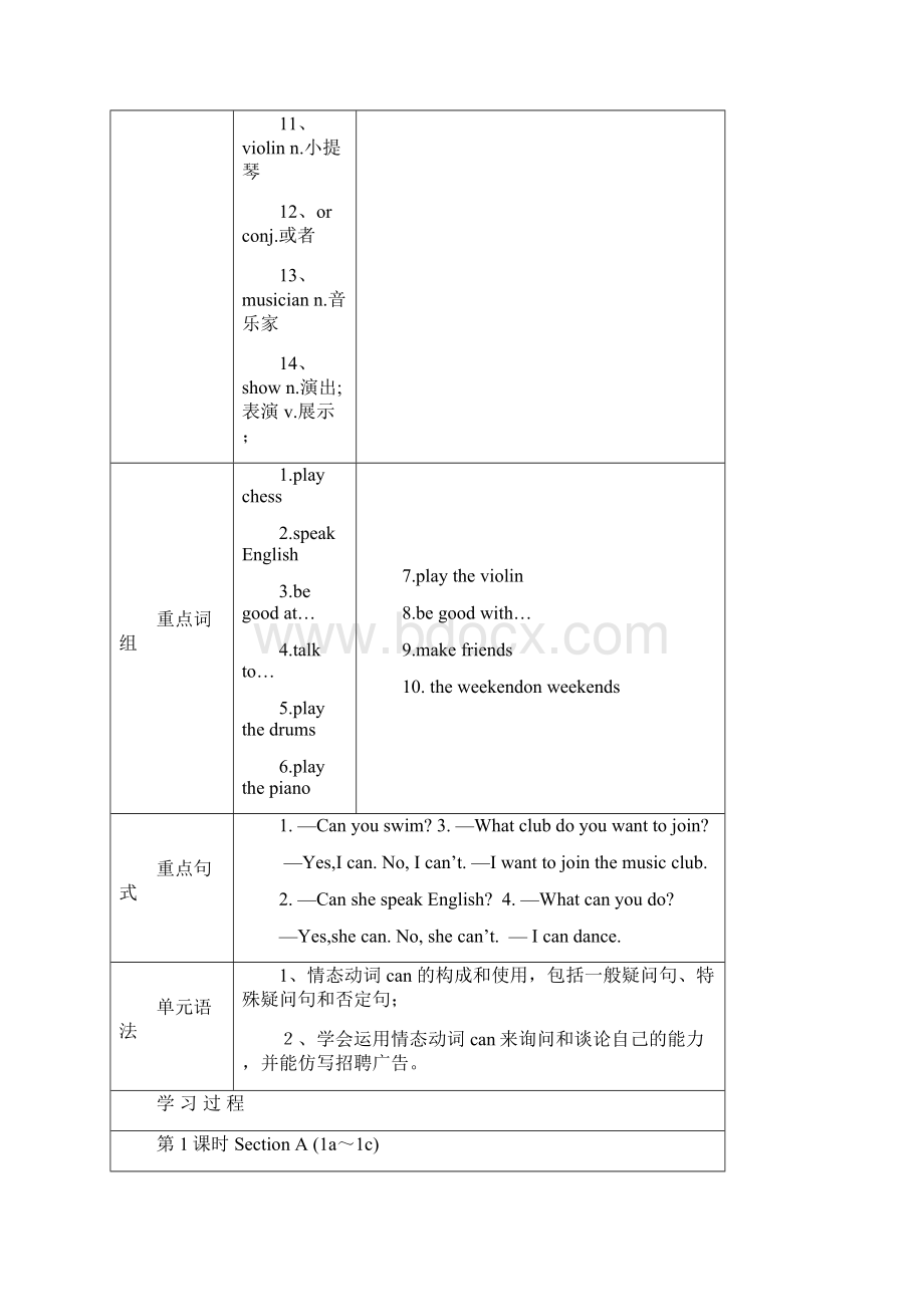 完整升级版七年级英语下教案Word下载.docx_第2页