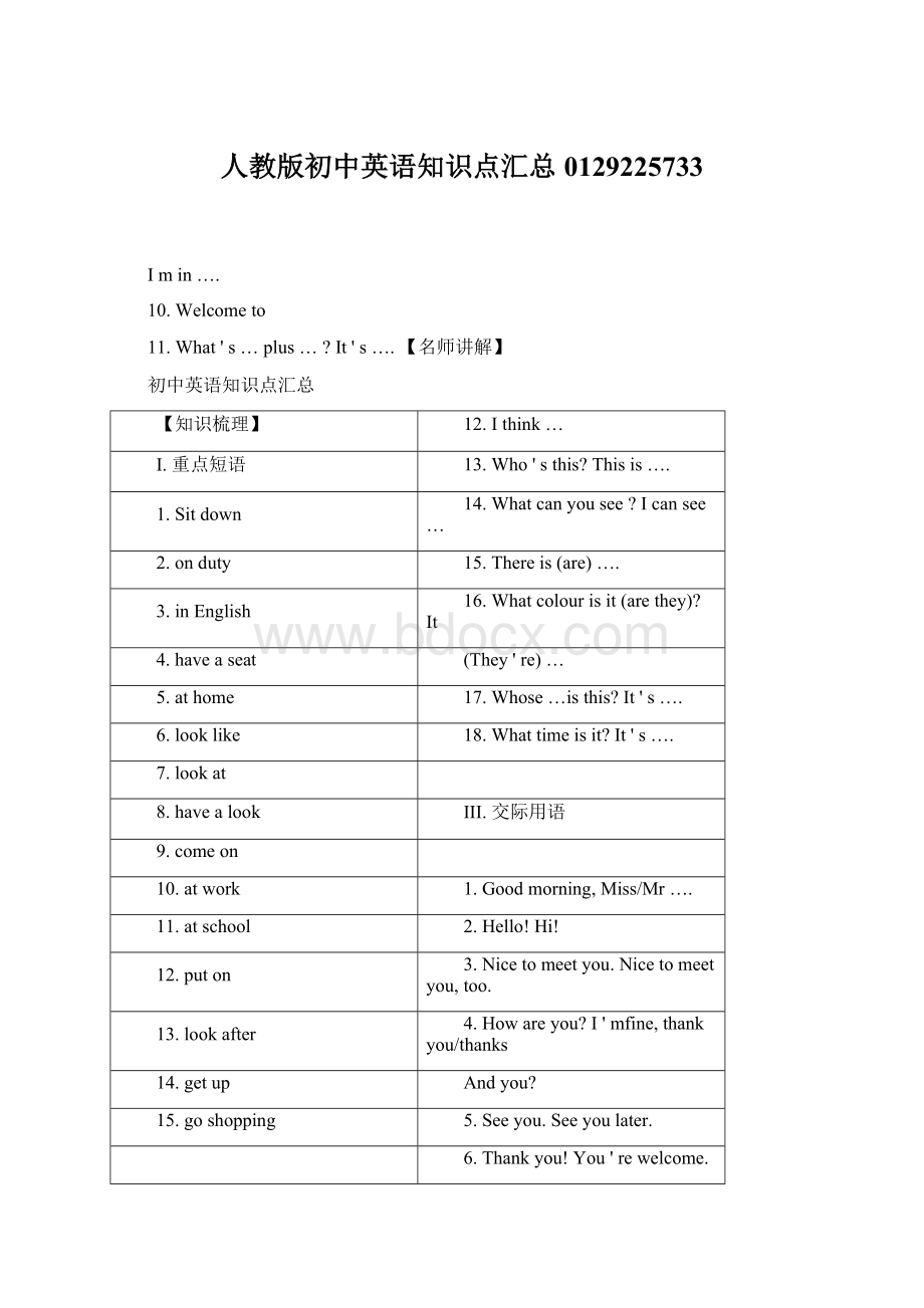 人教版初中英语知识点汇总0129225733.docx