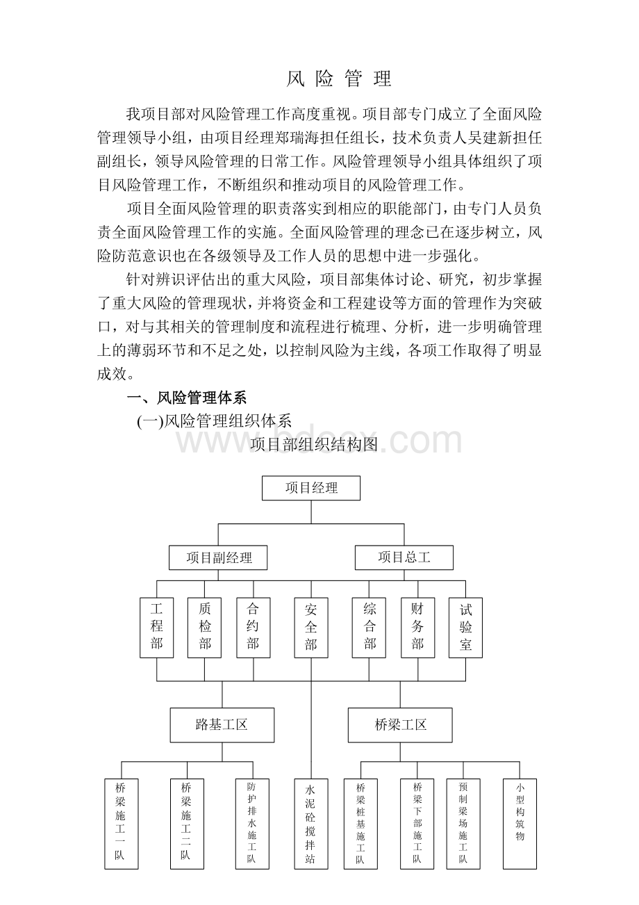 风险管理及应急预案Word文档格式.doc