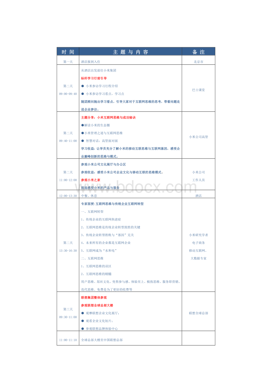 走进联想、小米参观考察游学培训班文档格式.docx_第2页