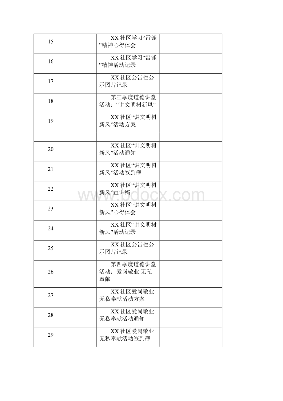 社区道德讲堂年度活动四个季度活动.docx_第2页