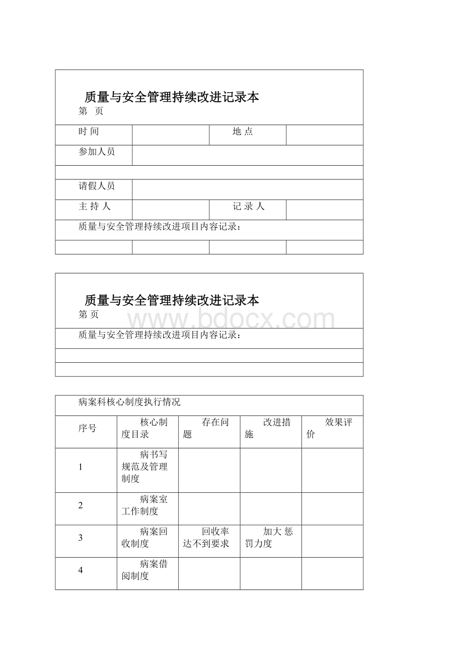 病案科记录台账持续改进记录本.docx_第2页