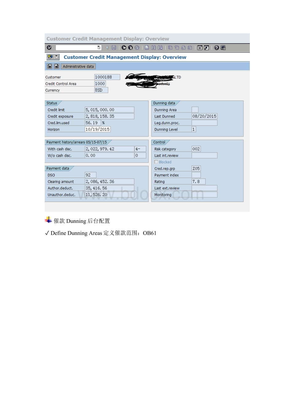 009 SAP FICO 后台配置及前台操作应收催款Dunning客户对账单及金税0226Word下载.docx_第3页