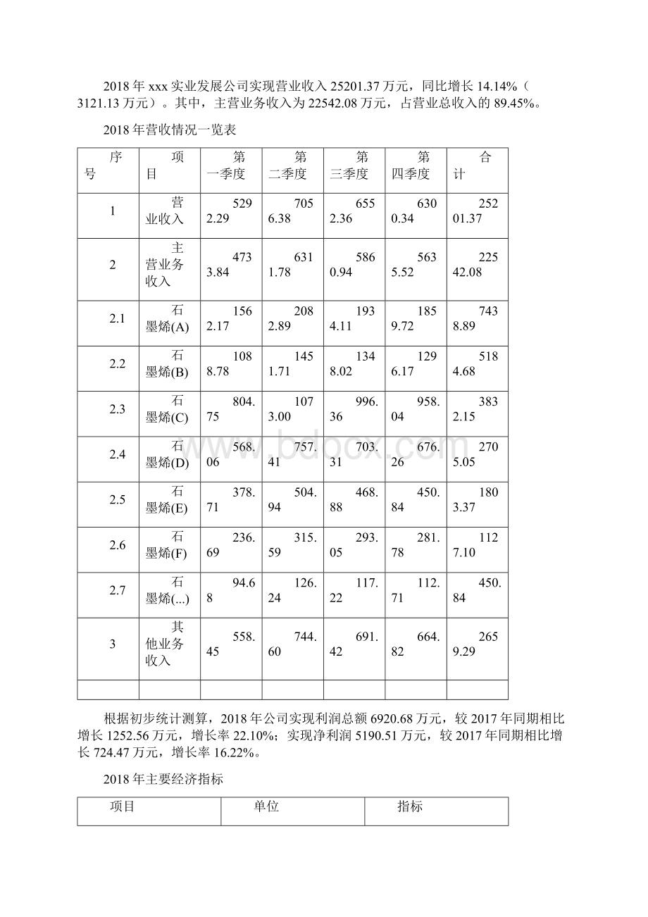 石墨烯项目年度预算报告文档格式.docx_第2页