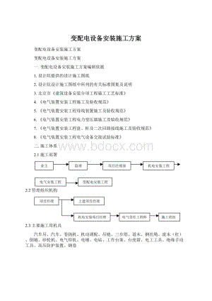 变配电设备安装施工方案.docx