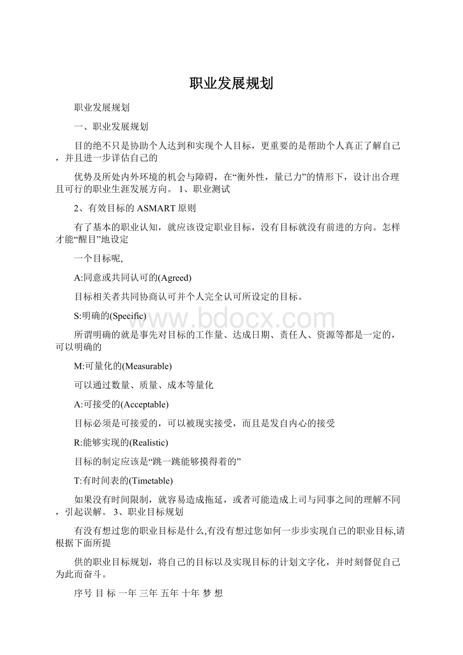 职业发展规划文档格式.docx_第1页