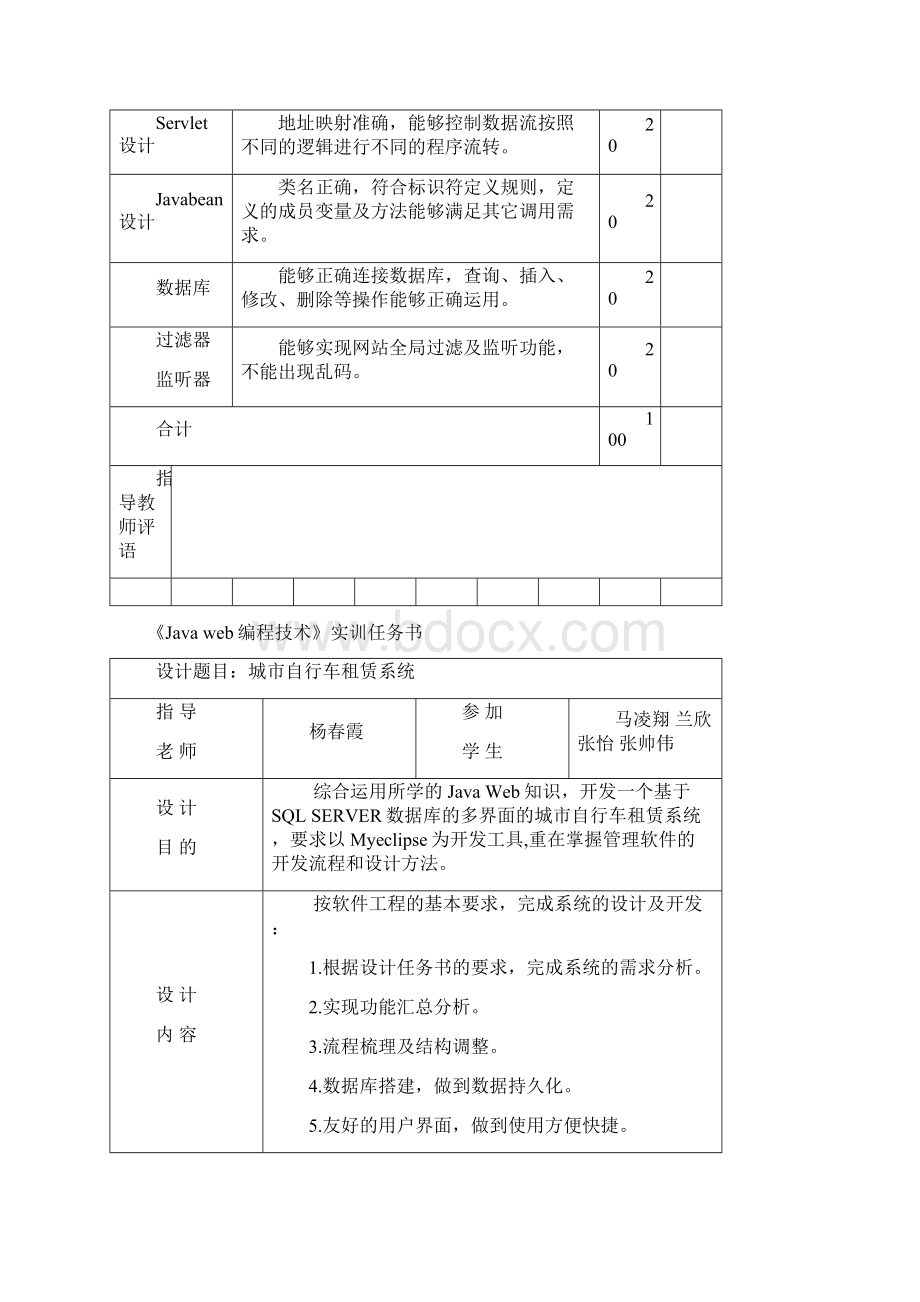 Javaweb编程技术实训课程设计报告.docx_第2页