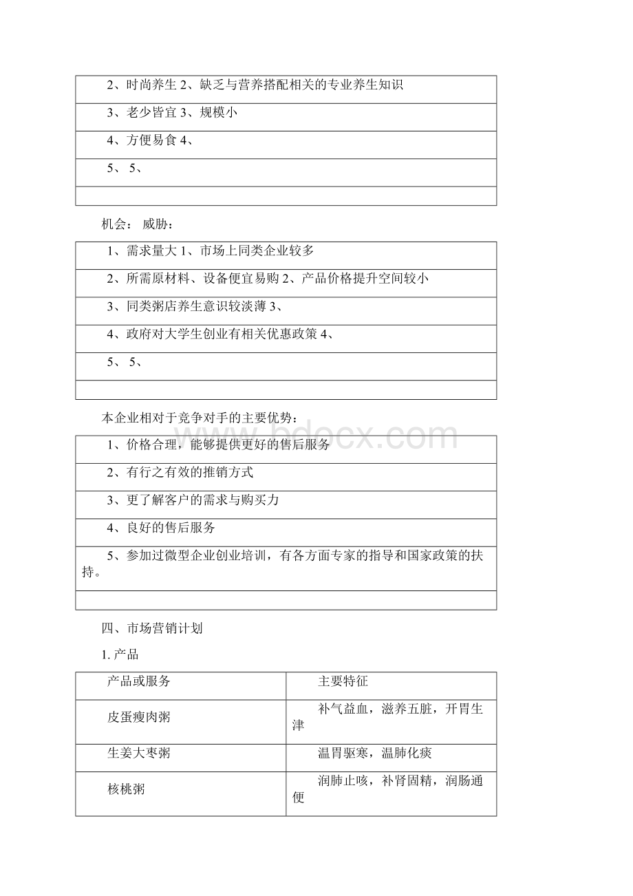 丫丫粥店项目商业计划书文档格式.docx_第3页