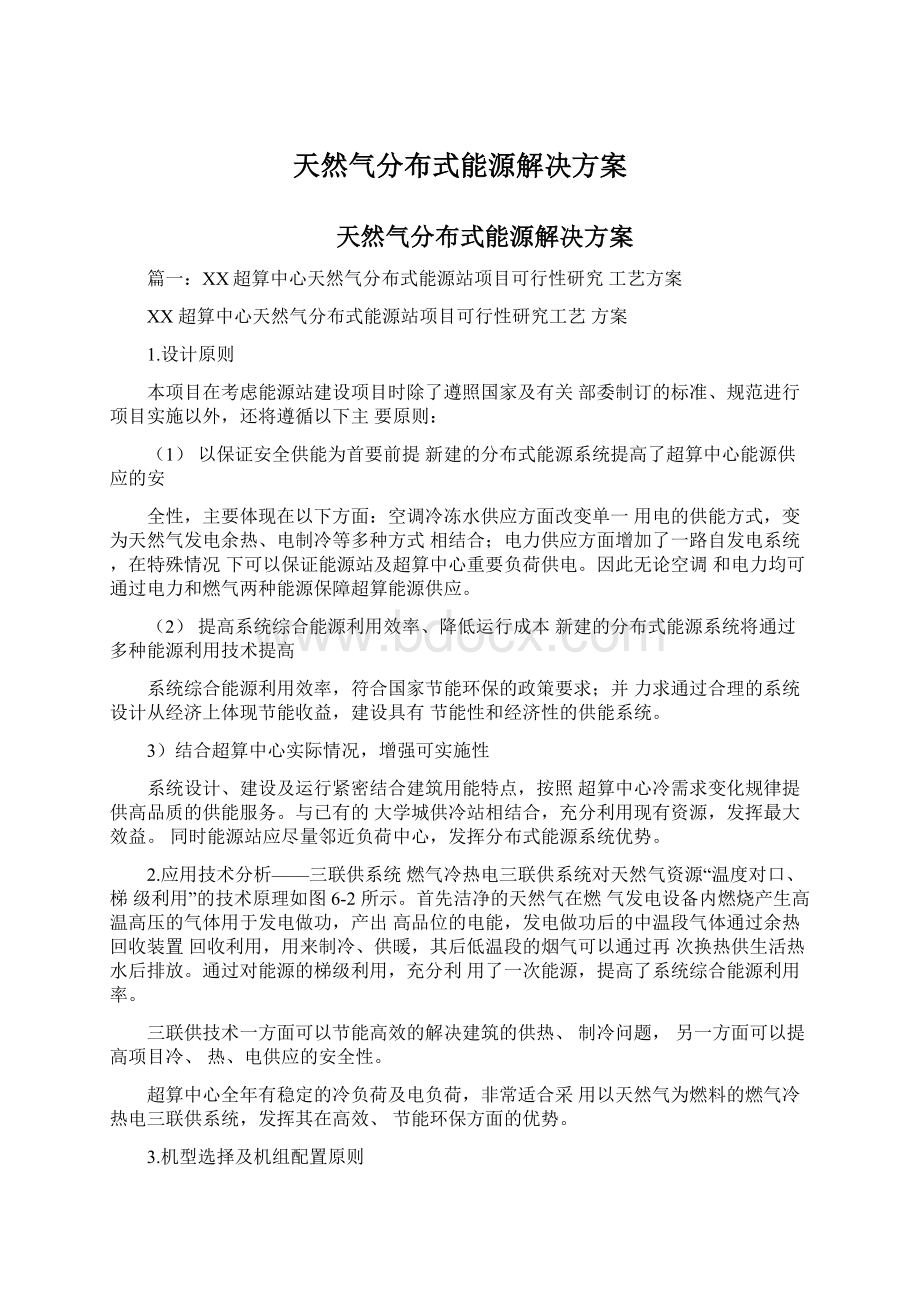 天然气分布式能源解决方案文档格式.docx