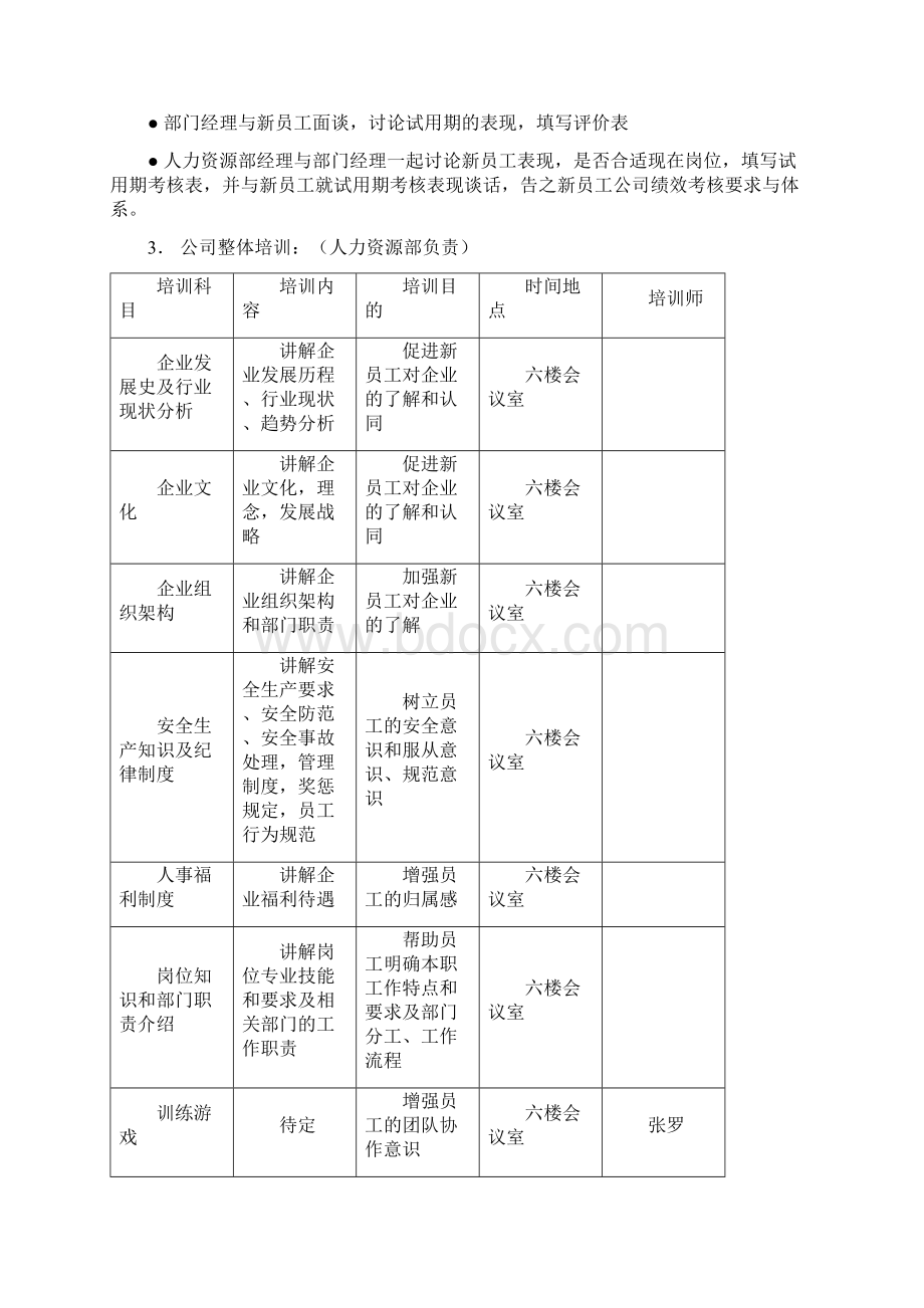 精品中国铁通新员工岗前培训方案Word文档格式.docx_第3页