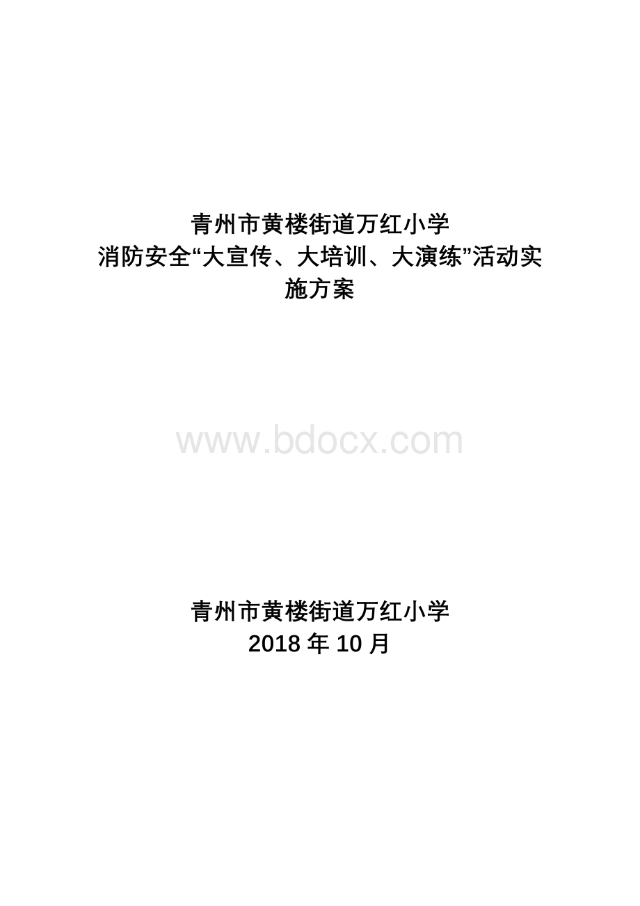 消防安全实施方案文档格式.doc_第1页