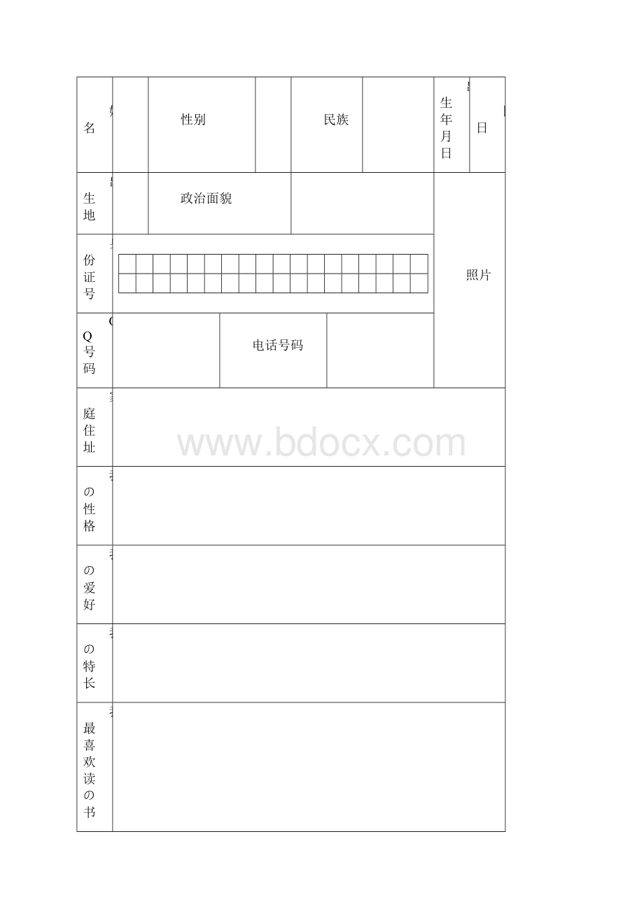 初中学生成长档案模版2原版Word下载.docx_第2页