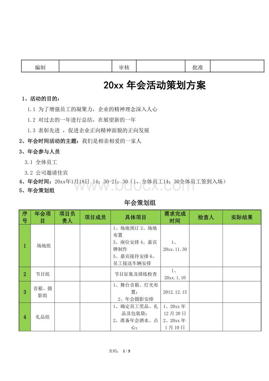 年会策划方案文稿Word下载.doc