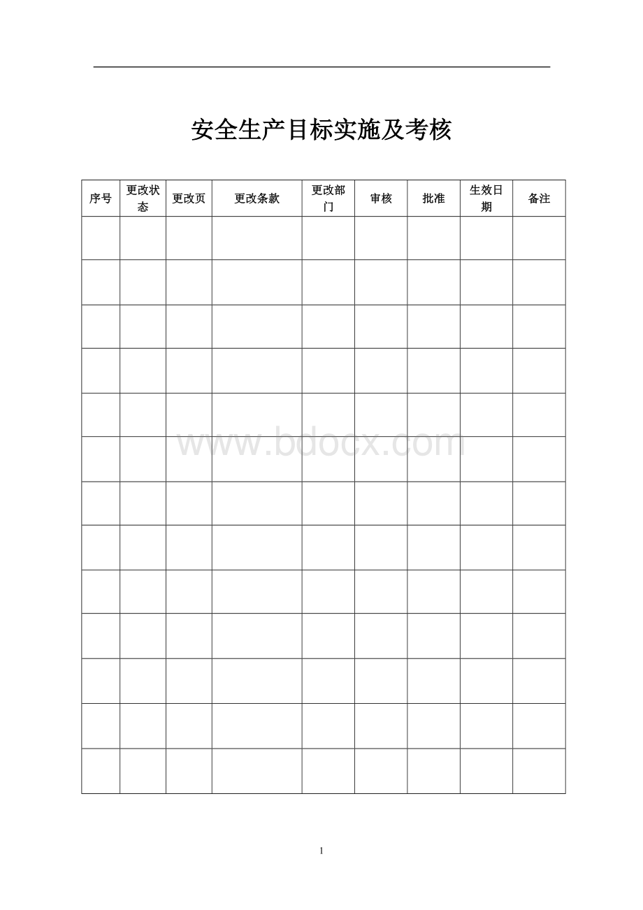 安全生产目标实施及考核办法.doc_第1页