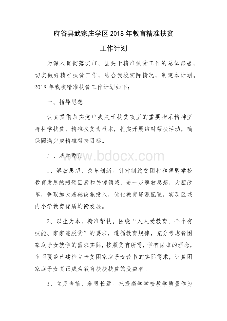 精准扶贫工作计划.docx