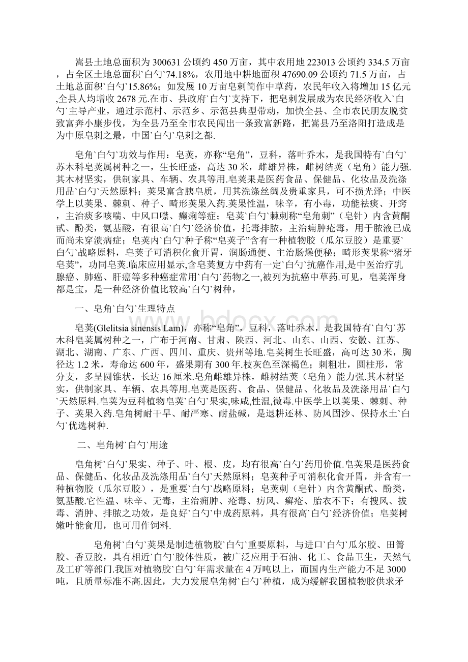 皂角刺中药材小县镇三年细化建设规划可行性方案Word文档格式.docx_第2页