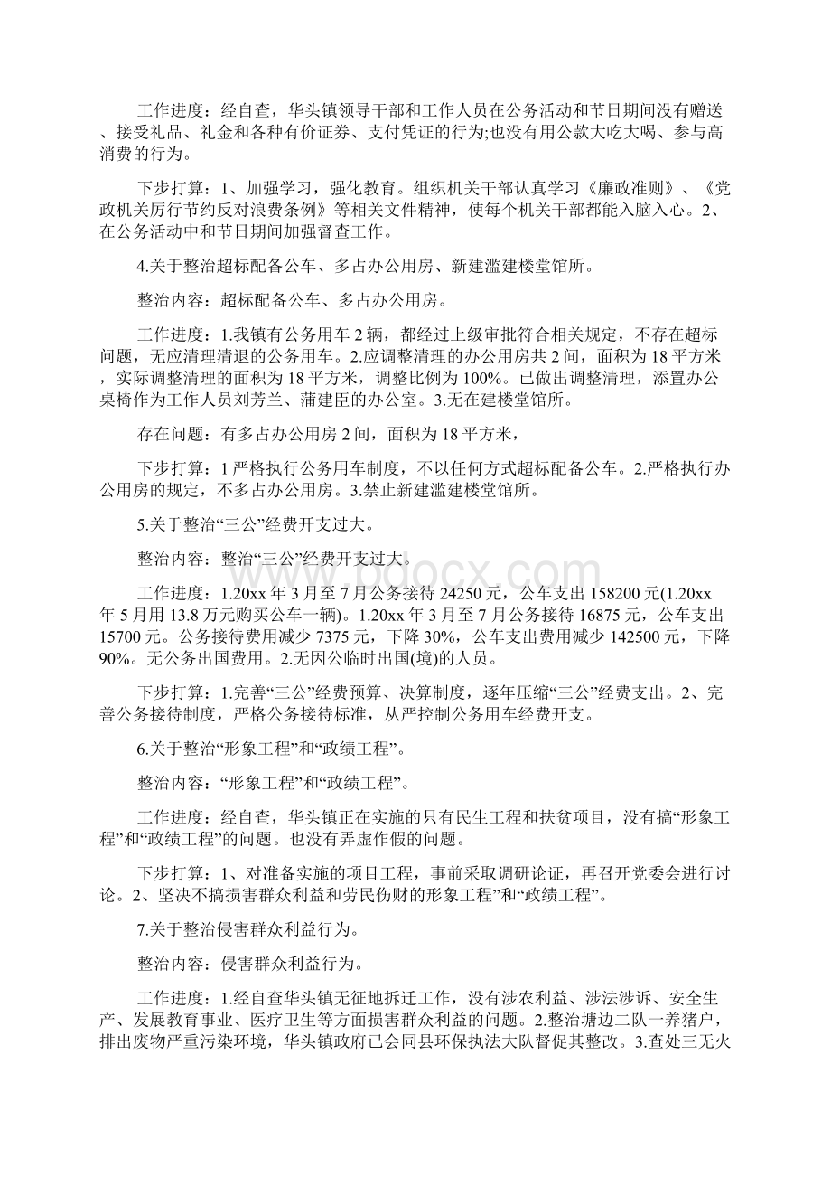 关于开展四风突出问题专项整治工作的自查报告Word下载.docx_第2页