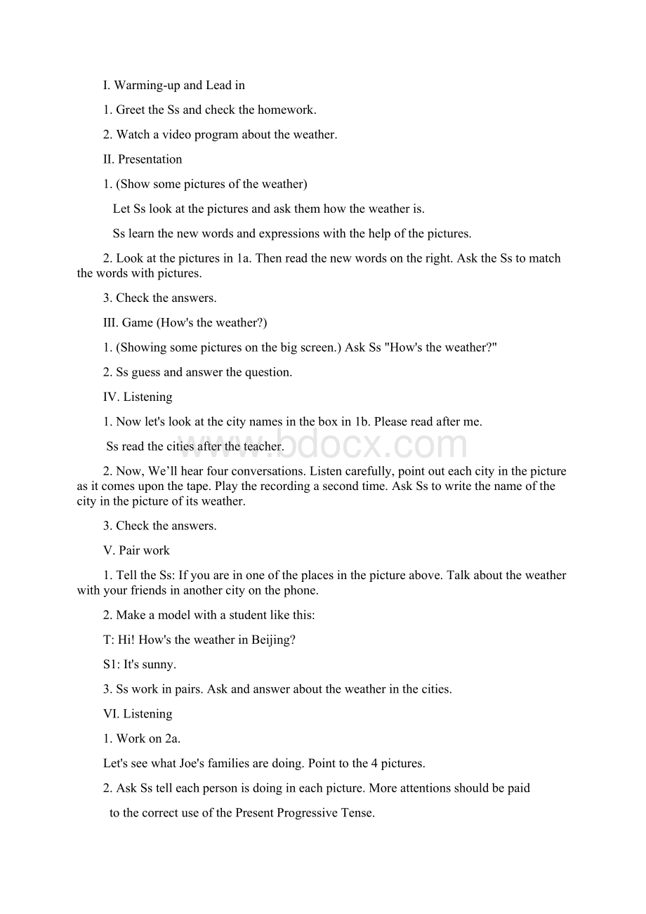 人教版七年级英语下册unit7教案文档格式.docx_第2页