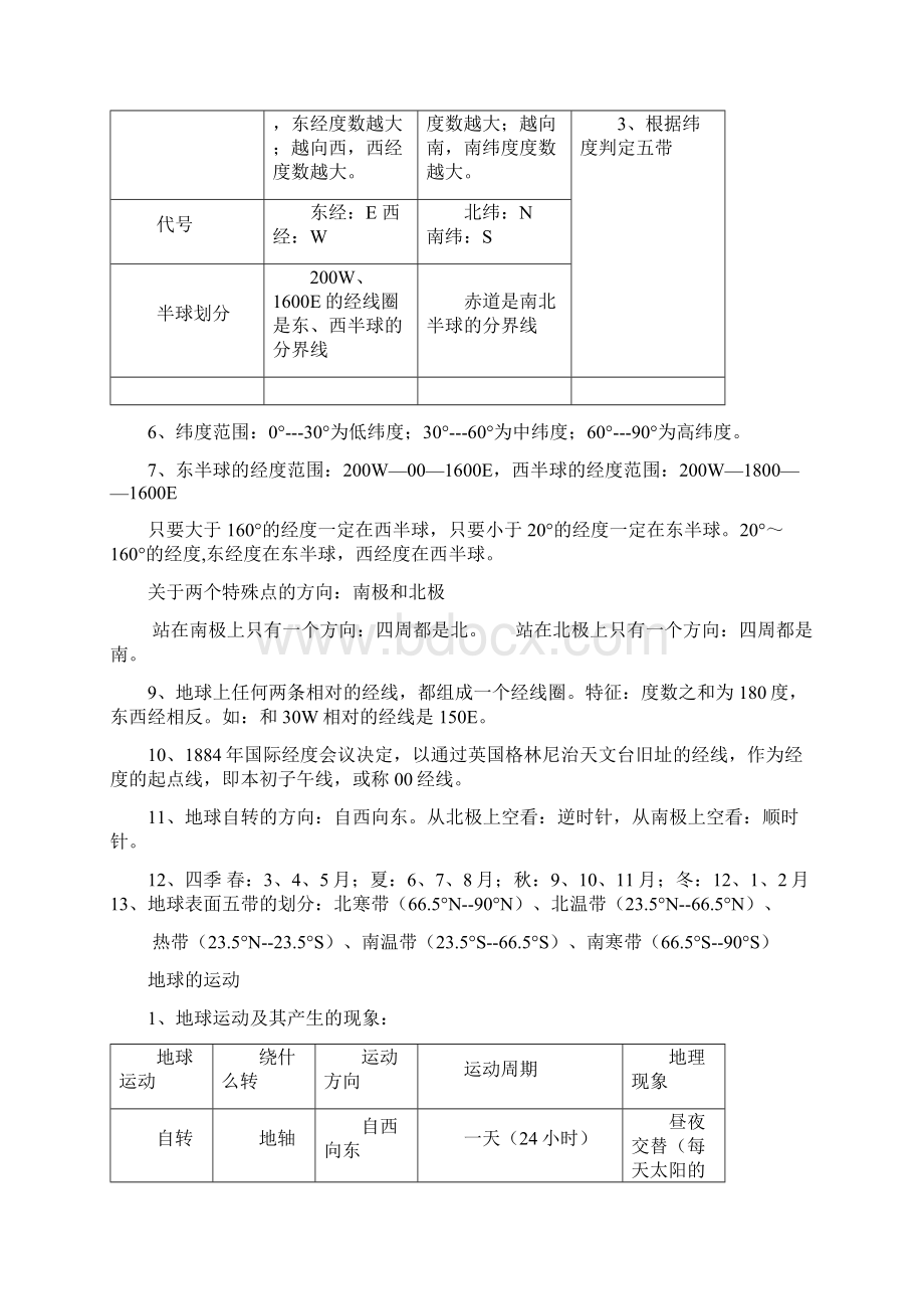 中考湘教版七年级地理复习资料.docx_第3页