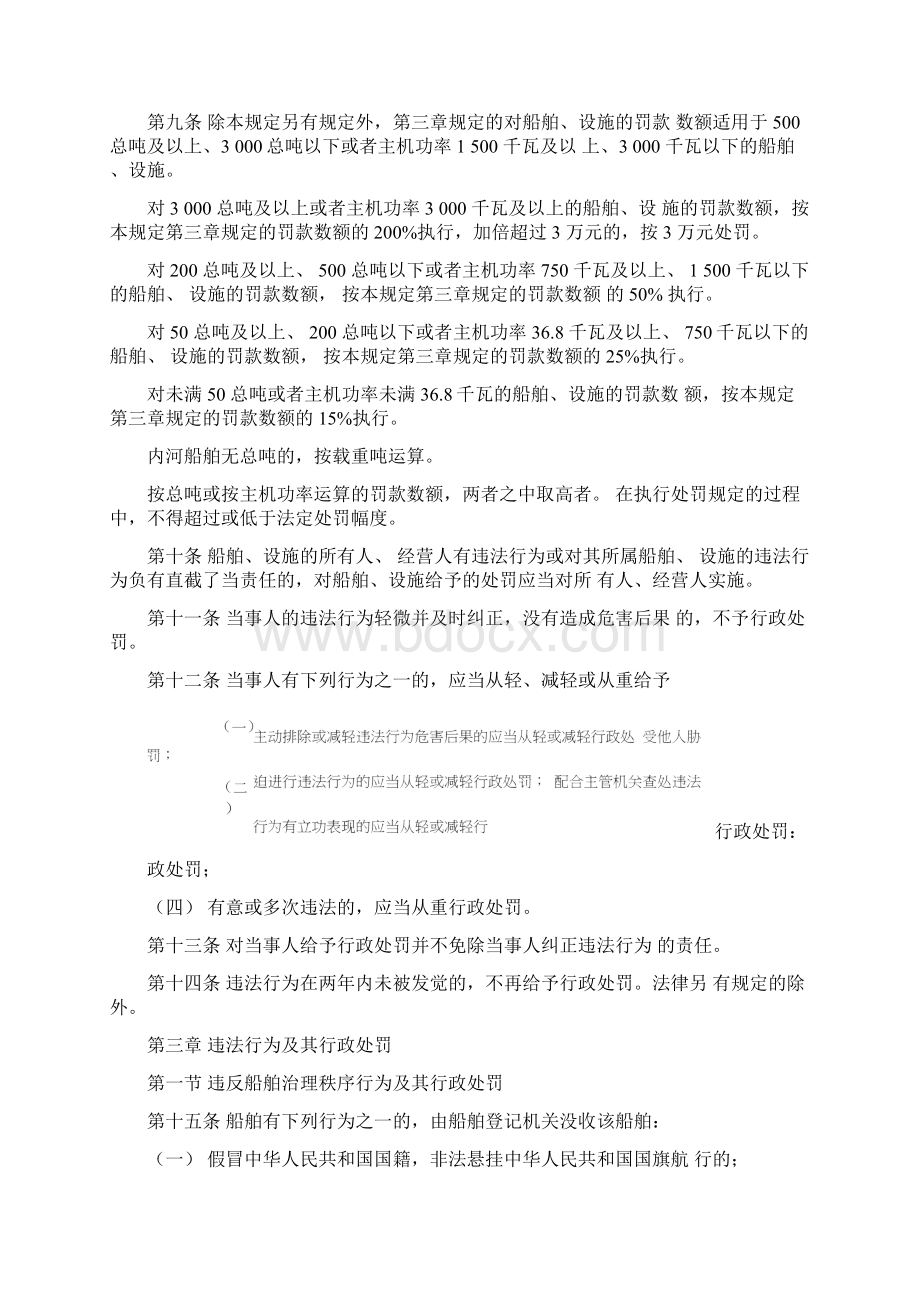 中华人民共和国水上安全监督行政处罚规定Word格式文档下载.docx_第2页