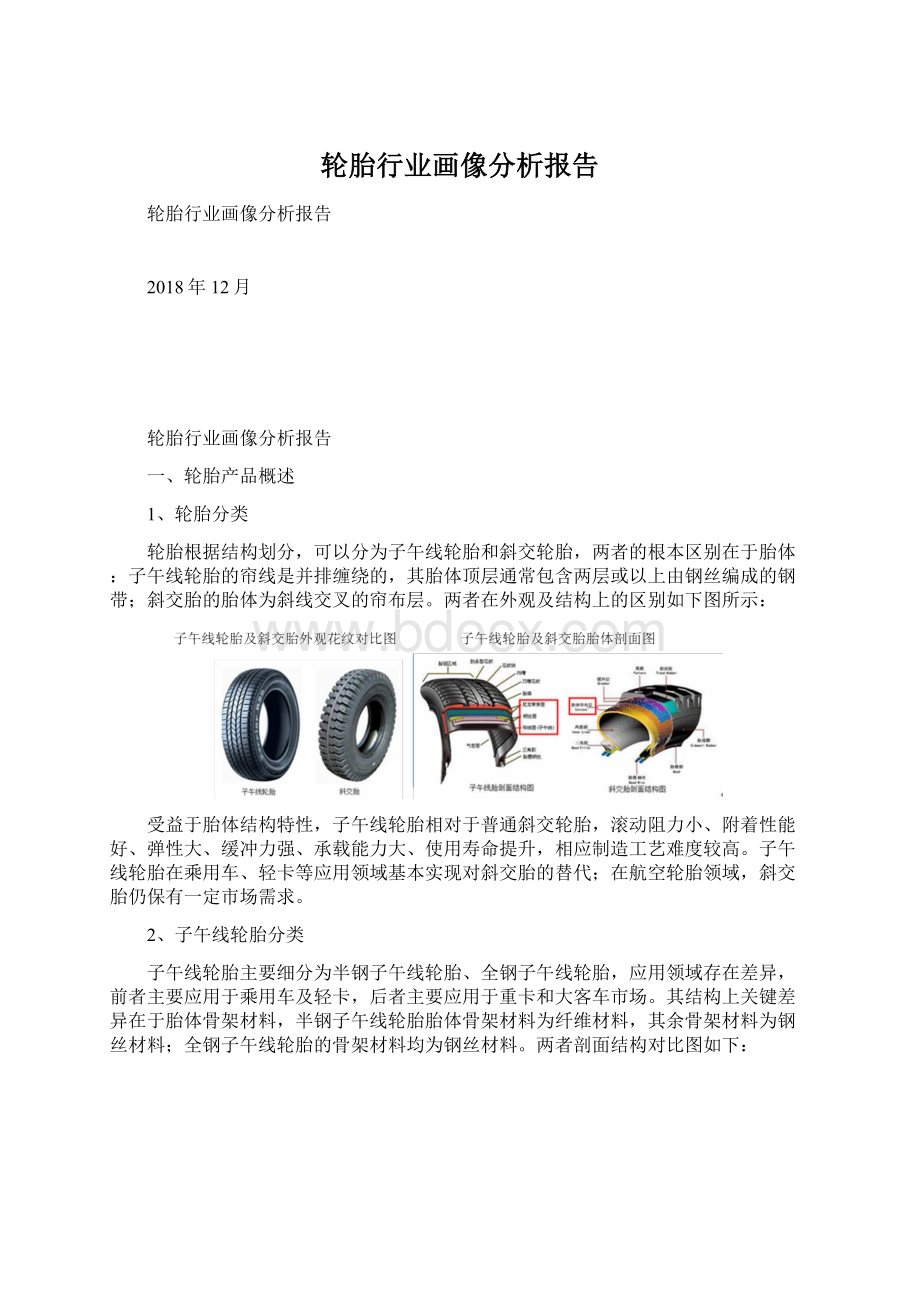 轮胎行业画像分析报告Word文件下载.docx