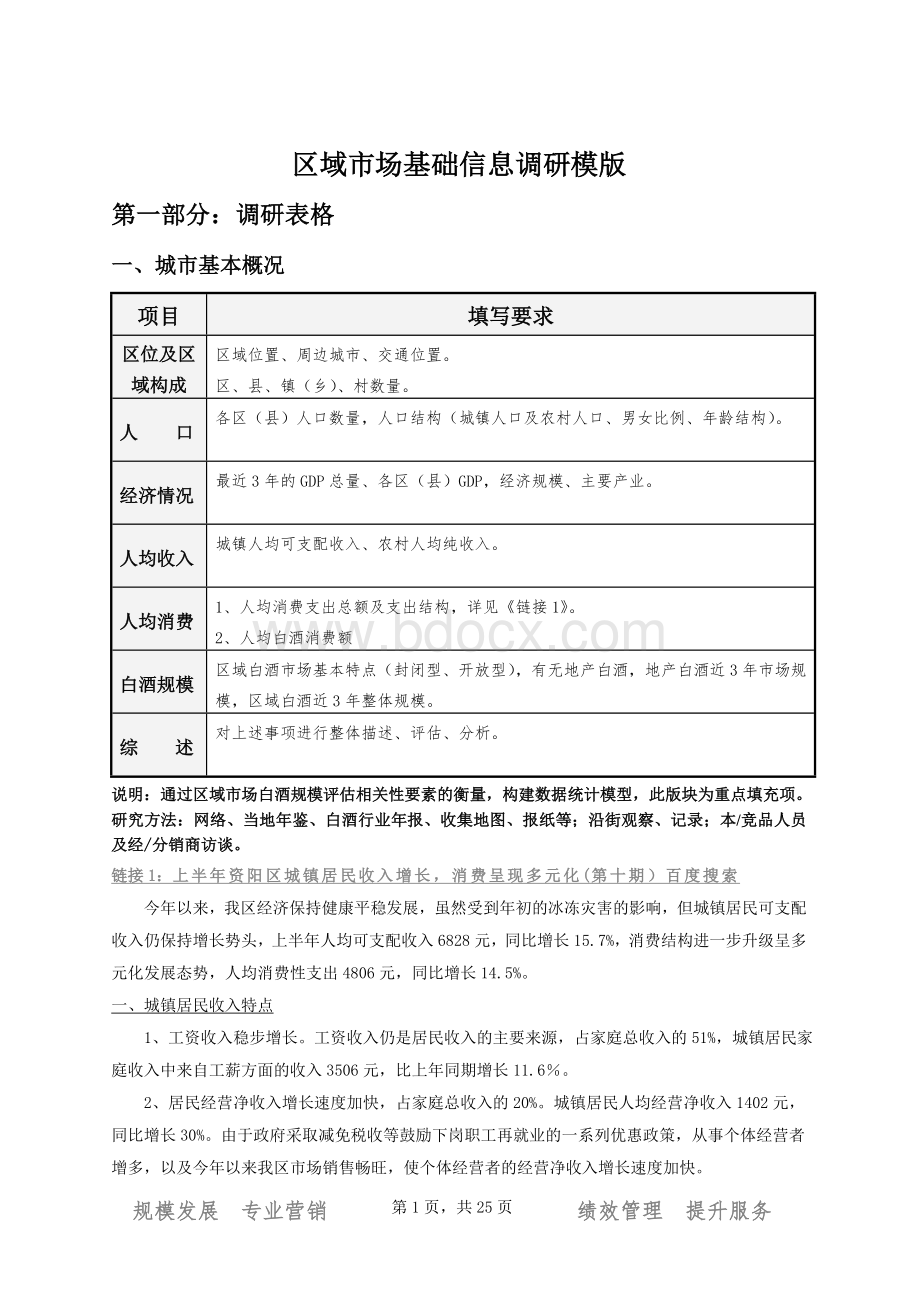 区域市场基础信息调研模版Word文档下载推荐.doc