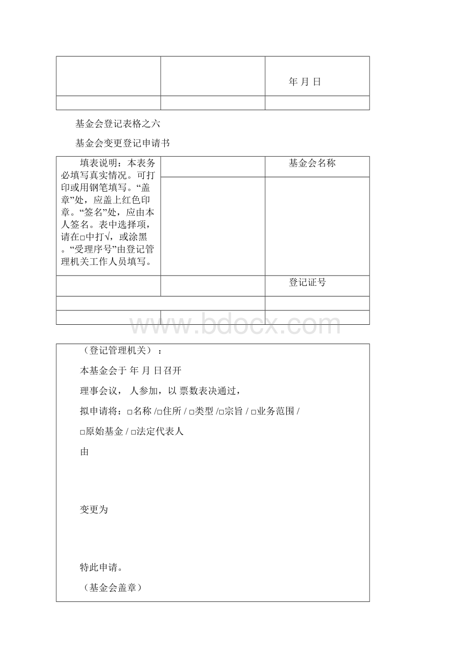 基金会变更登记表Word文件下载.docx_第2页