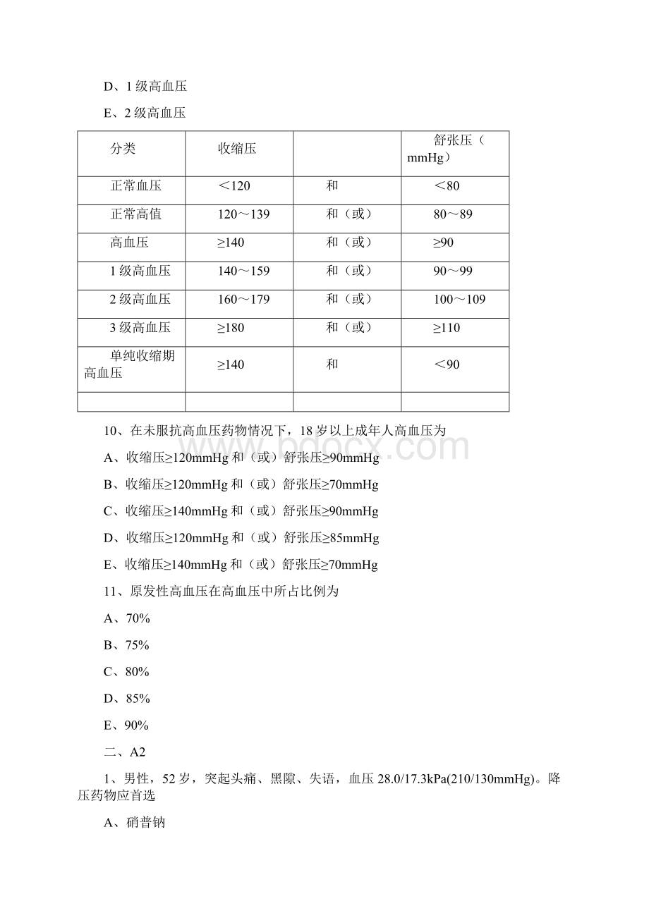 口腔执业医师 临床综合内科基础 精品试题卷1001.docx_第3页