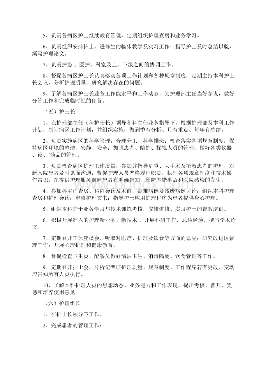 护理组织管理体系及职责分工文档格式.docx_第3页