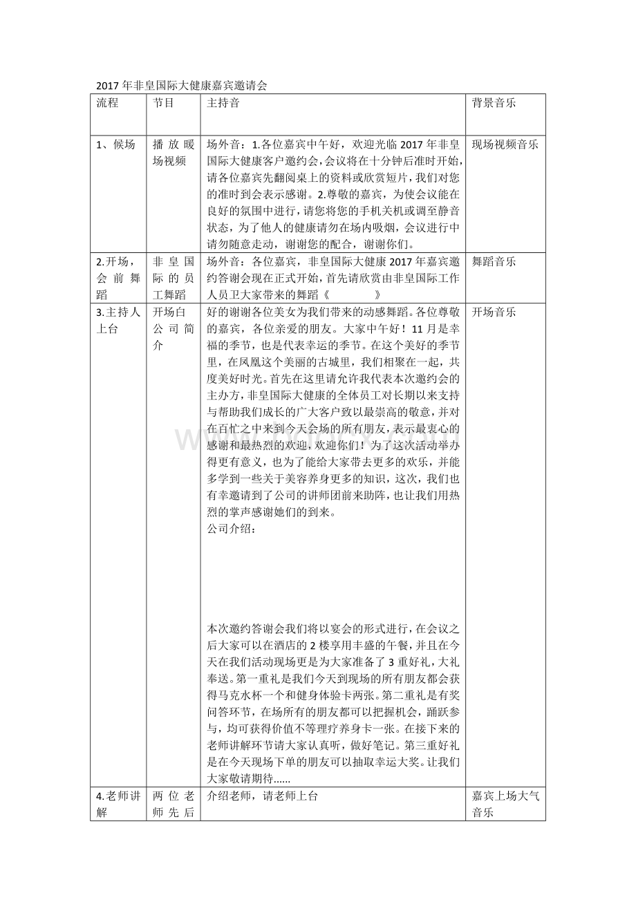 美容院开业现场活动主持搞Word格式文档下载.doc