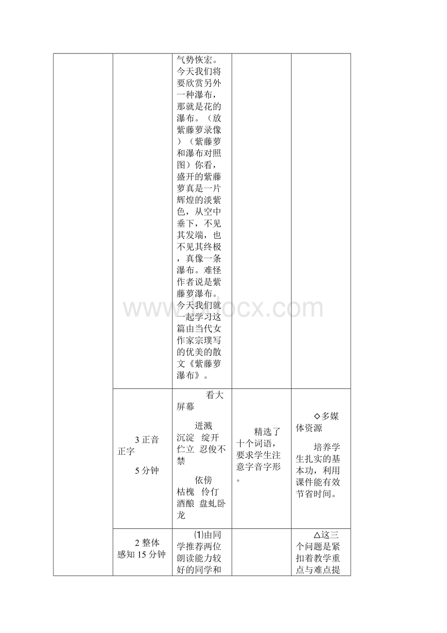 17 紫藤萝瀑布 教学2.docx_第3页