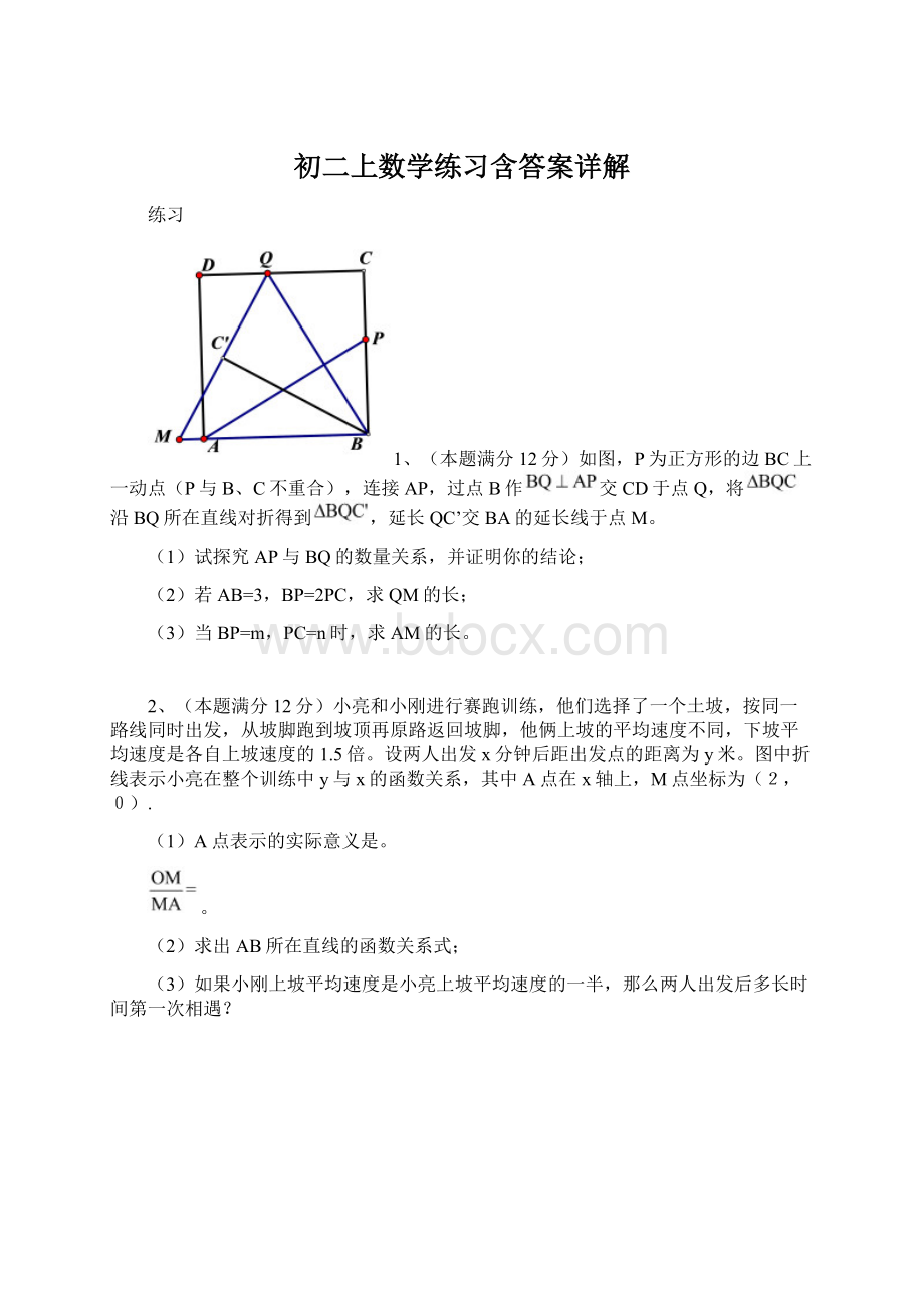 初二上数学练习含答案详解.docx_第1页