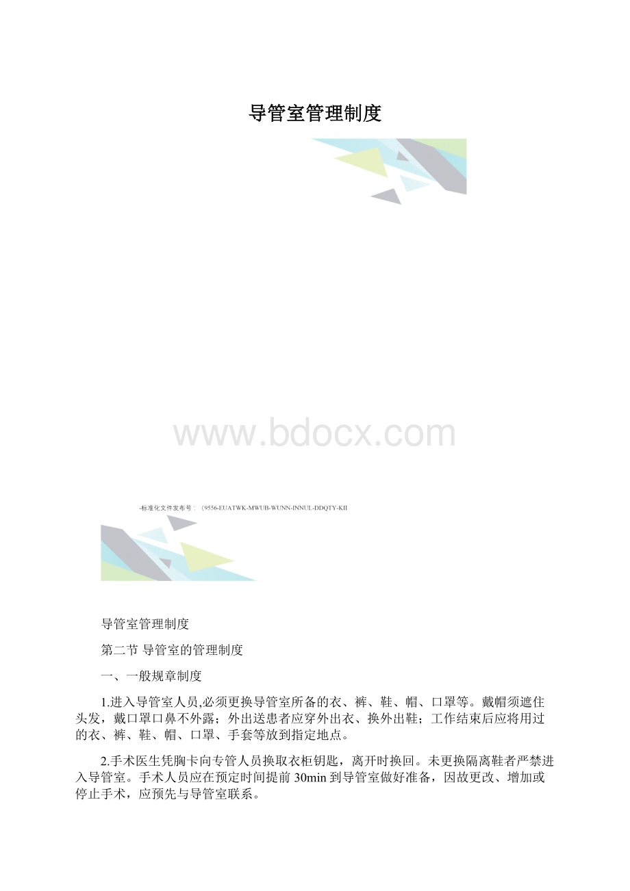 导管室管理制度.docx