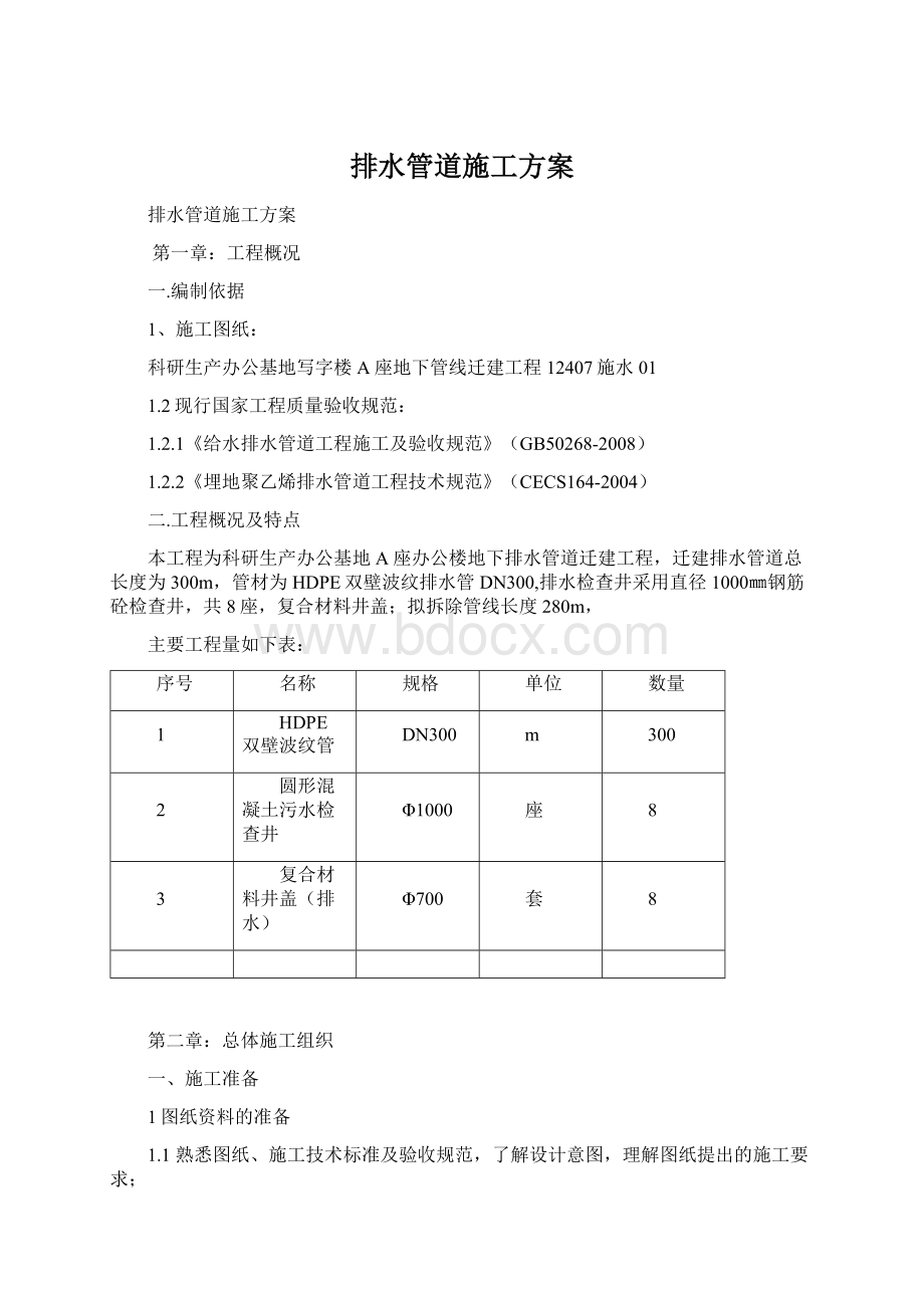 排水管道施工方案.docx