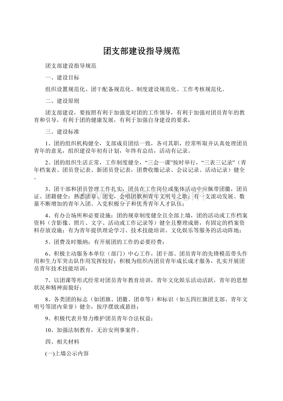 团支部建设指导规范.docx