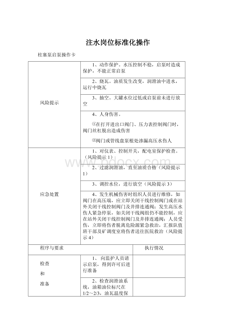 注水岗位标准化操作Word文档下载推荐.docx